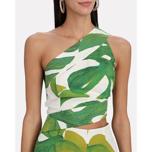 FARM RIO
Monstera One-Shoulder Linen-Blend Jumpsuit - Picture 3 of 9